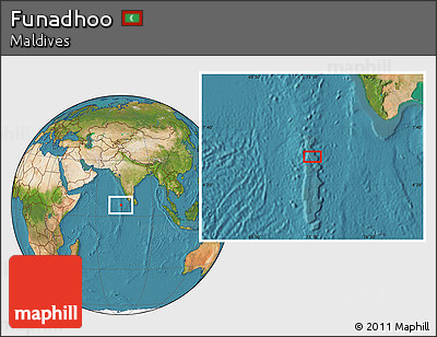 Satellite Location Map of Funadhoo