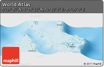 Physical Panoramic Map of the Area around 5° 56' 49" N, 73° 10' 30" E