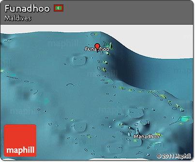 Satellite Panoramic Map of Funadhoo
