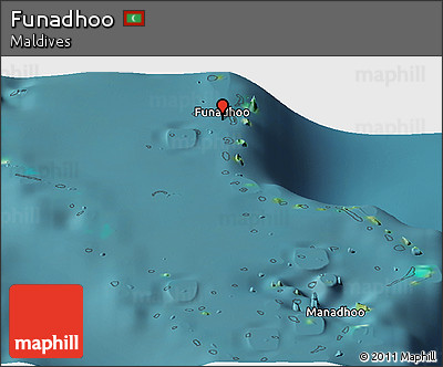 Satellite Panoramic Map of Funadhoo