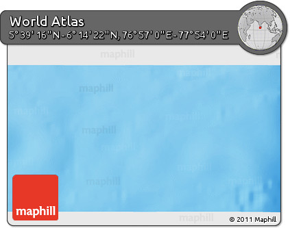 Physical 3D Map of the Area around 5° 56' 49" N, 77° 25' 30" E