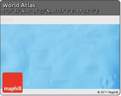Physical 3D Map of the Area around 5° 56' 49" N, 77° 25' 30" E