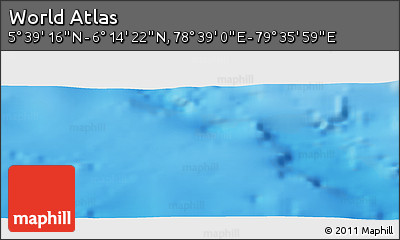 Physical Panoramic Map of the Area around 5° 56' 49" N, 79° 7' 30" E