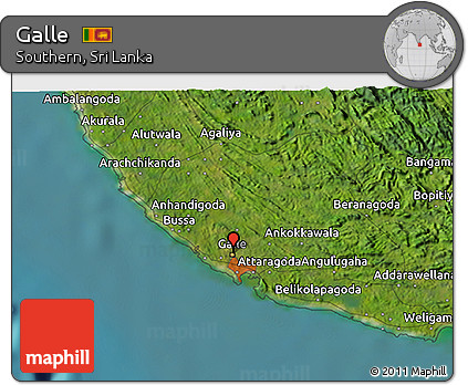 Satellite 3D Map of Galle