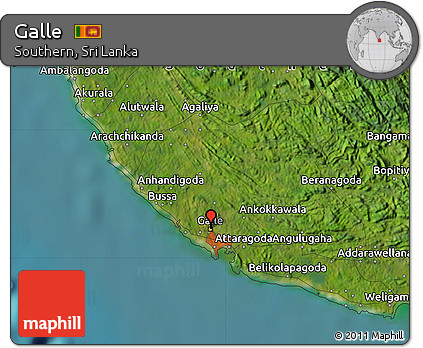 Satellite Map of Galle