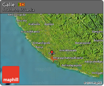 Satellite Map of Galle