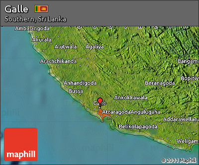 Satellite Map of Galle
