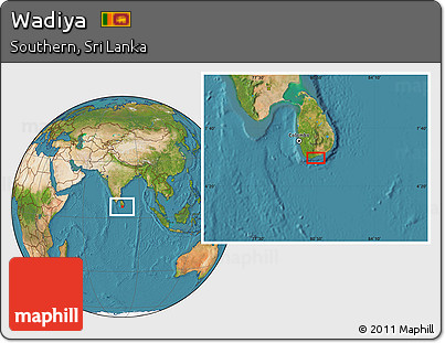 Satellite Location Map of Wadiya