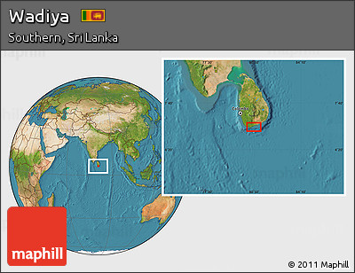 Satellite Location Map of Wadiya