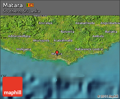 Matara Sri Lanka Map Free Satellite Map Of Matara