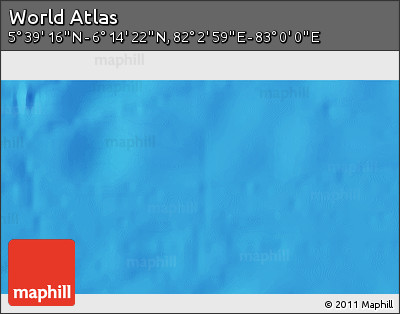 Physical 3D Map of the Area around 5° 56' 49" N, 82° 31' 30" E