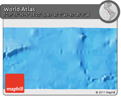 Political 3D Map of the Area around 5° 56' 49" N, 83° 13' 29" W