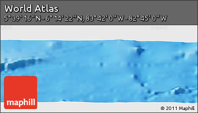 Shaded Relief Panoramic Map of the Area around 5° 56' 49" N, 83° 13' 29" W
