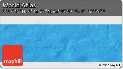 Physical Panoramic Map of the Area around 5° 56' 49" N, 85° 4' 29" E