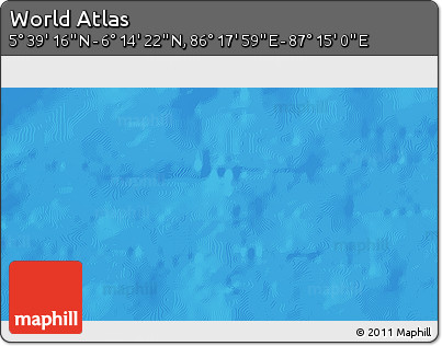 Physical 3D Map of the Area around 5° 56' 49" N, 86° 46' 30" E