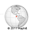 Outline Map of the Area around 5° 56' 49" N, 86° 37' 30" W, rectangular outline