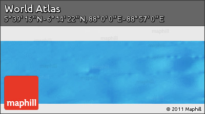Physical Panoramic Map of the Area around 5° 56' 49" N, 88° 28' 29" E