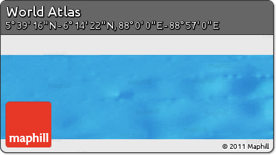 Physical Panoramic Map of the Area around 5° 56' 49" N, 88° 28' 29" E