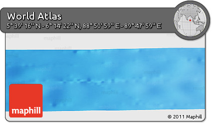 Physical Panoramic Map of the Area around 5° 56' 49" N, 89° 19' 29" E