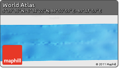 Physical Panoramic Map of the Area around 5° 56' 49" N, 89° 19' 29" E