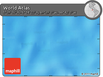 Physical Map of the Area around 5° 56' 49" N, 89° 10' 30" W