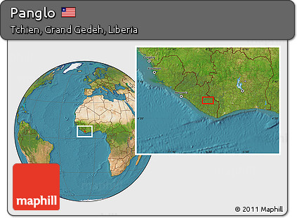 Satellite Location Map of Panglo