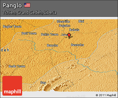 Political Panoramic Map of Panglo
