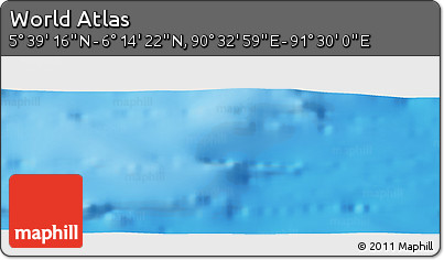 Physical Panoramic Map of the Area around 5° 56' 49" N, 91° 1' 30" E
