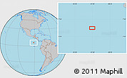 Gray Location Map of the area around 5° 56' 49" N, 91° 43' 29" W