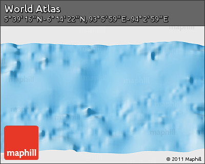 Physical 3D Map of the Area around 5° 56' 49" N, 93° 34' 29" E