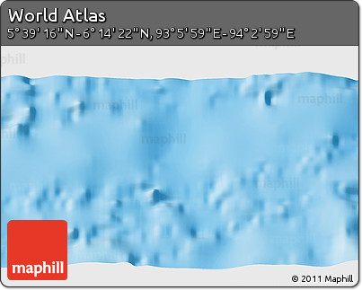 Physical 3D Map of the Area around 5° 56' 49" N, 93° 34' 29" E