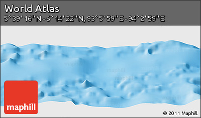 Physical Panoramic Map of the Area around 5° 56' 49" N, 93° 34' 29" E