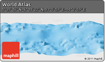 Physical Panoramic Map of the Area around 5° 56' 49" N, 93° 34' 29" E