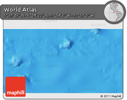 Physical 3D Map of the Area around 5° 56' 49" N, 93° 25' 30" W