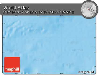Physical Map of the Area around 5° 56' 49" N, 96° 7' 30" E