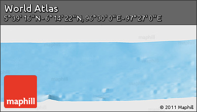 Physical Panoramic Map of the Area around 5° 56' 49" N, 96° 58' 29" E