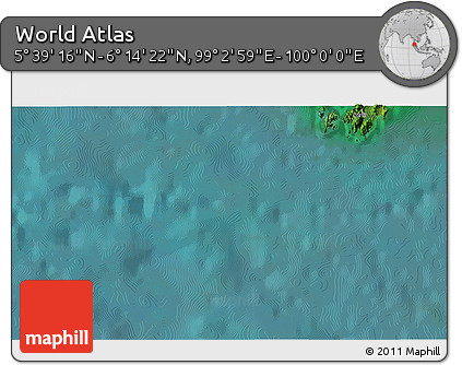 Satellite 3D Map of the Area around 5° 56' 49" N, 99° 31' 30" E