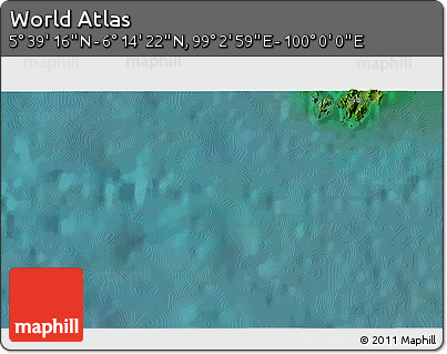 Satellite 3D Map of the Area around 5° 56' 49" N, 99° 31' 30" E
