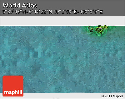 Satellite 3D Map of the Area around 5° 56' 49" N, 99° 31' 30" E