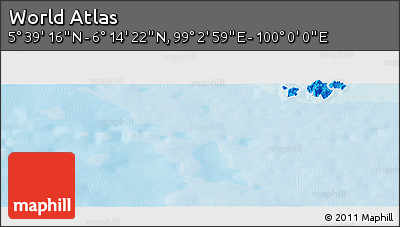 Political Panoramic Map of the Area around 5° 56' 49" N, 99° 31' 30" E