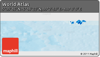 Political Panoramic Map of the Area around 5° 56' 49" N, 99° 31' 30" E