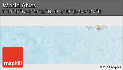 Shaded Relief Panoramic Map of the Area around 5° 56' 49" N, 99° 31' 30" E