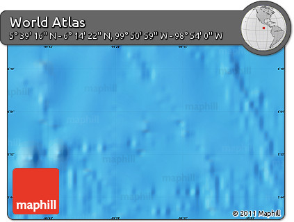 Physical Map of the Area around 5° 56' 49" N, 99° 22' 30" W