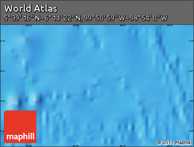 Physical Map of the Area around 5° 56' 49" N, 99° 22' 30" W
