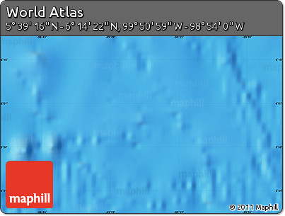 Physical Map of the Area around 5° 56' 49" N, 99° 22' 30" W