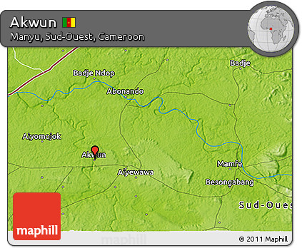Physical 3D Map of Akwun