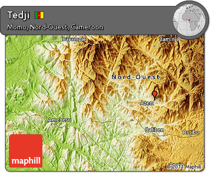 Physical 3D Map of Tedji