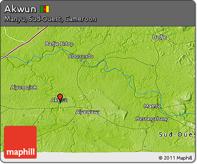 Physical 3D Map of Akwun