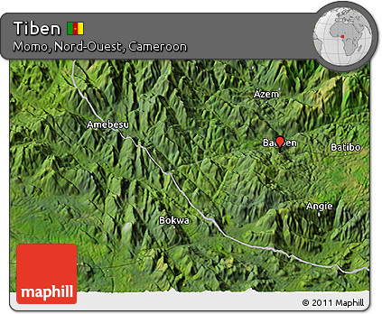 Satellite 3D Map of Tiben