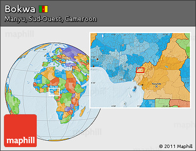 Political Location Map of Bokwa